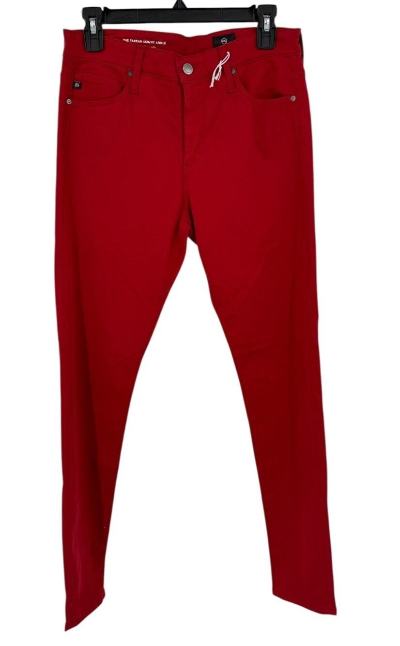AG Adriano Goldschmied The Farrah skinny ankle red size 28